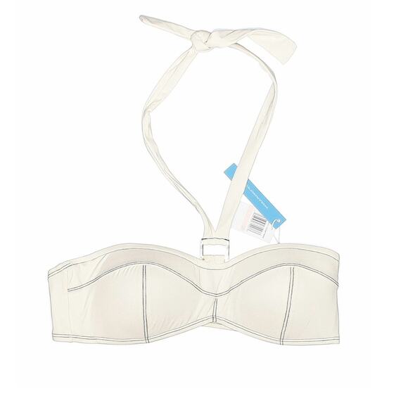 NWT BLEU ROD BEATTIE | A Fine Line Contrast Stitching Halter Bikini Top Sz. 10 - Picture 4 of 4